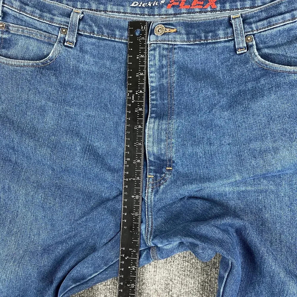 Dickies Carpenter 40X30 Jeans Mens Relaxed Straight‎ Blue Distressed Utility